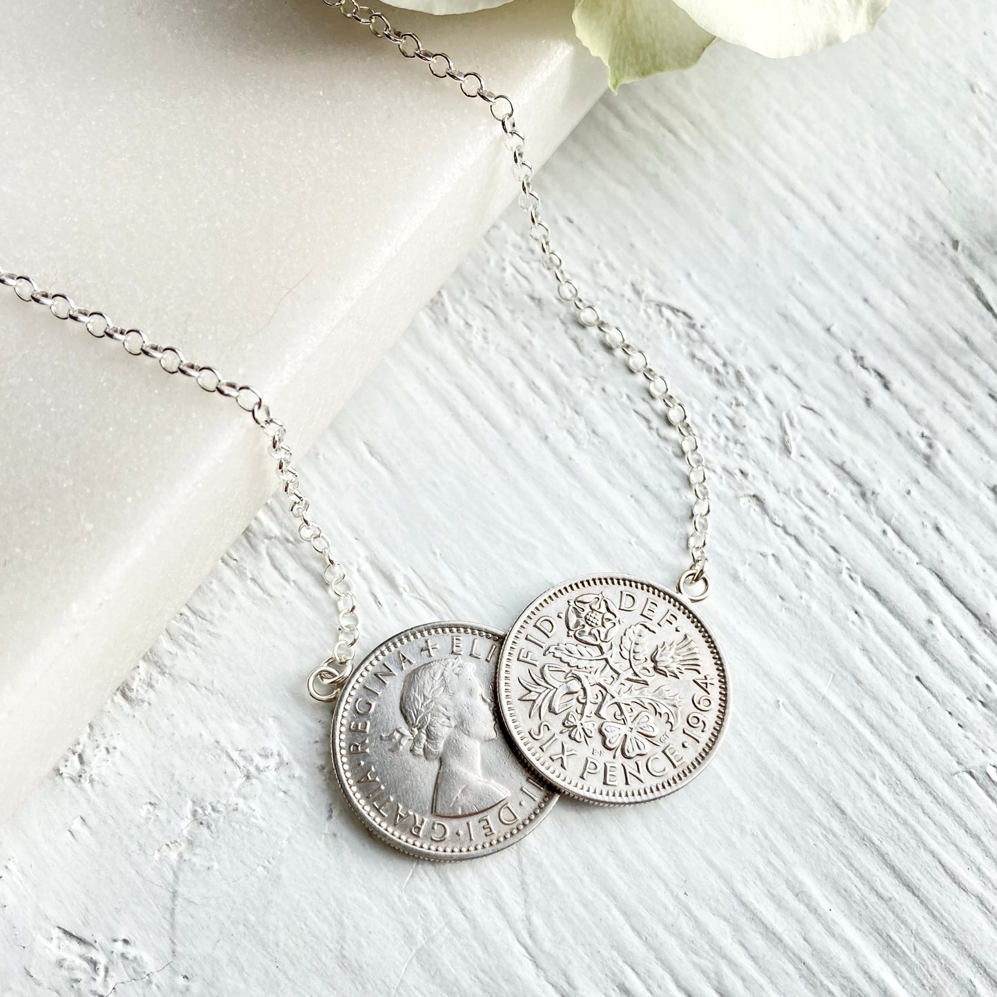 1964 Double Sixpence Necklace - 60th Birthday