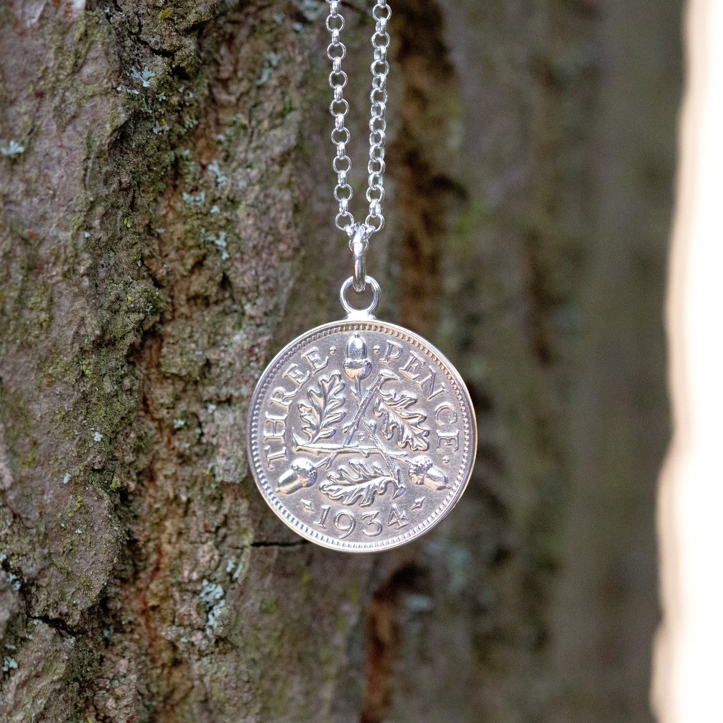 Silver coin gifts for her, silver coin jewellery necklace, small coin gifts
