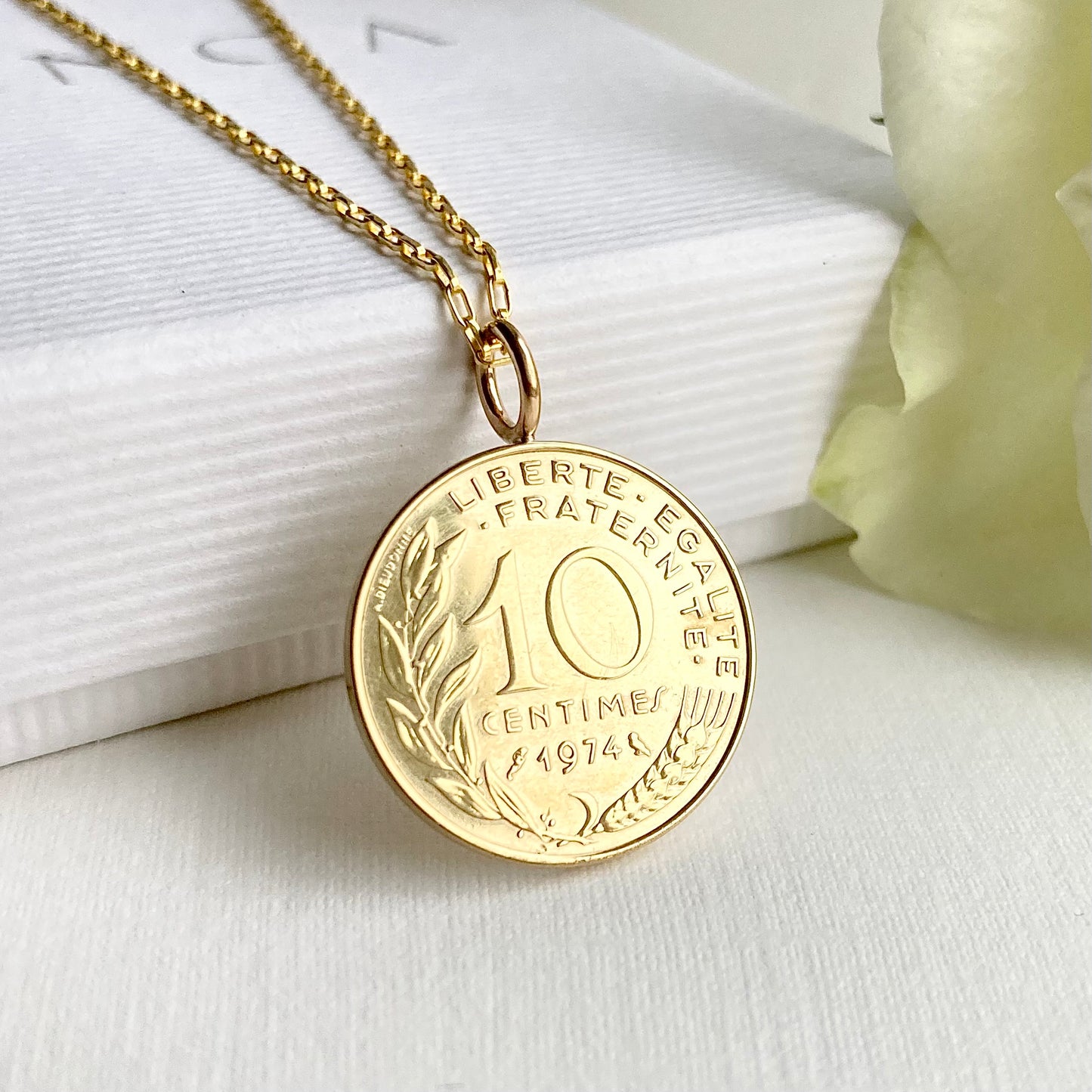 1974 French Midi 50th Coin Necklace