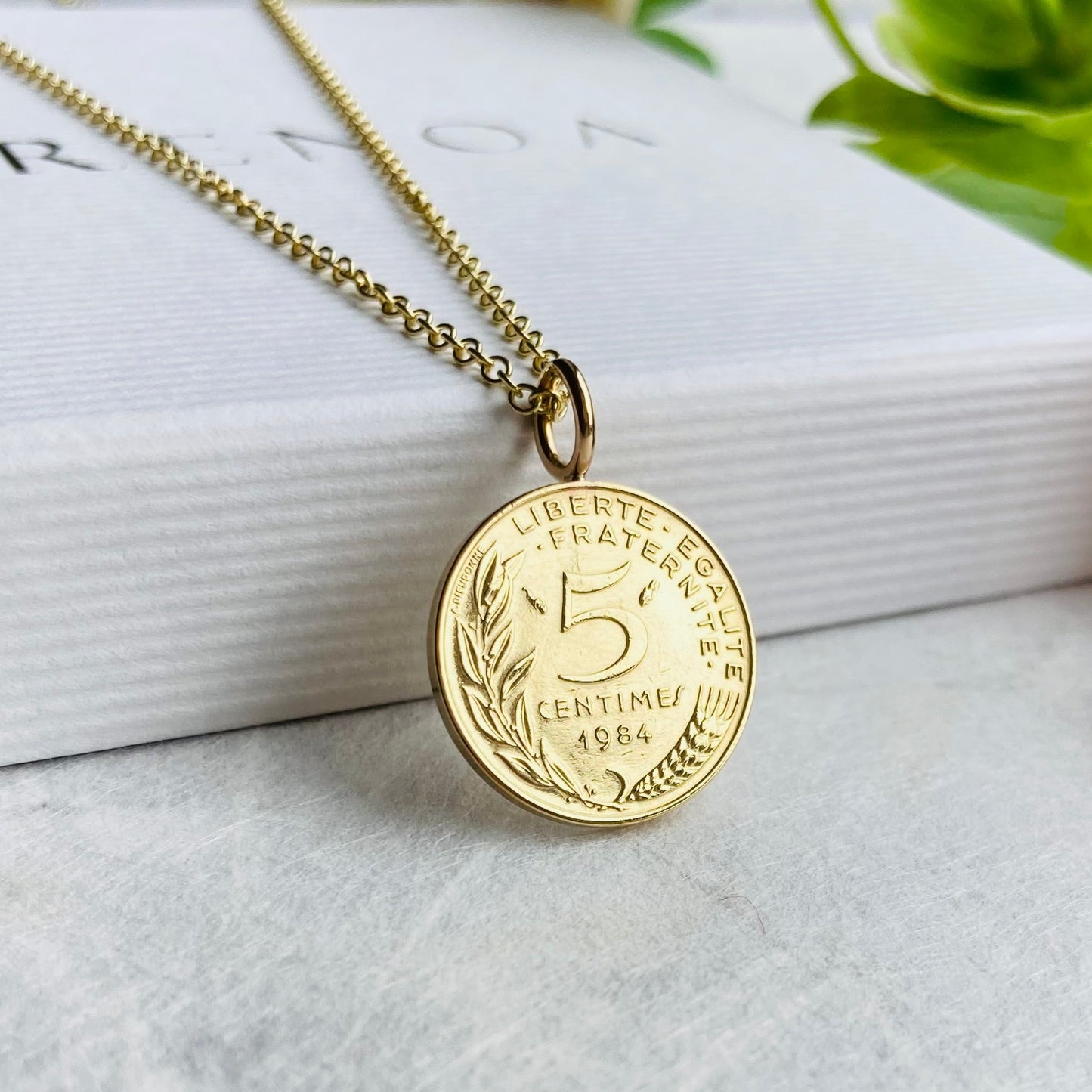 Gold Necklace - French Coins