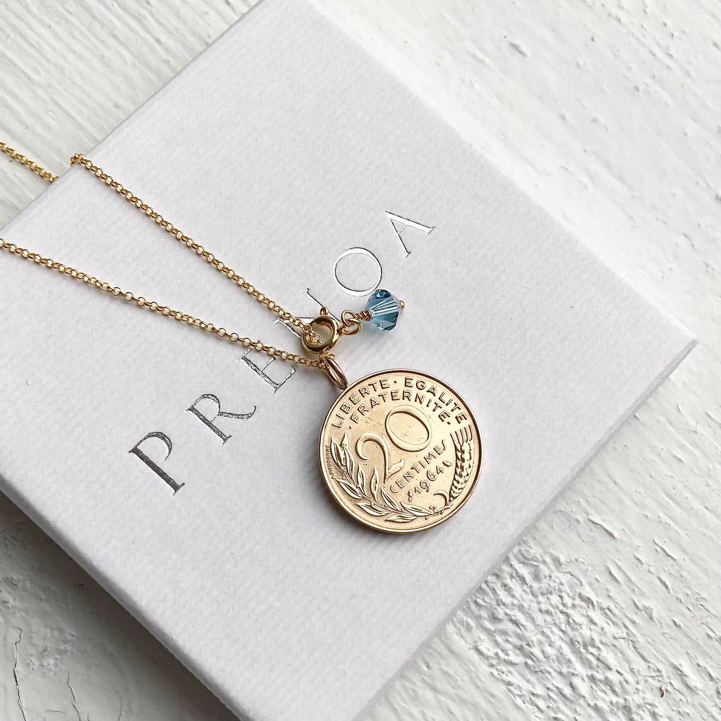 French Gold Coin Necklace -1964