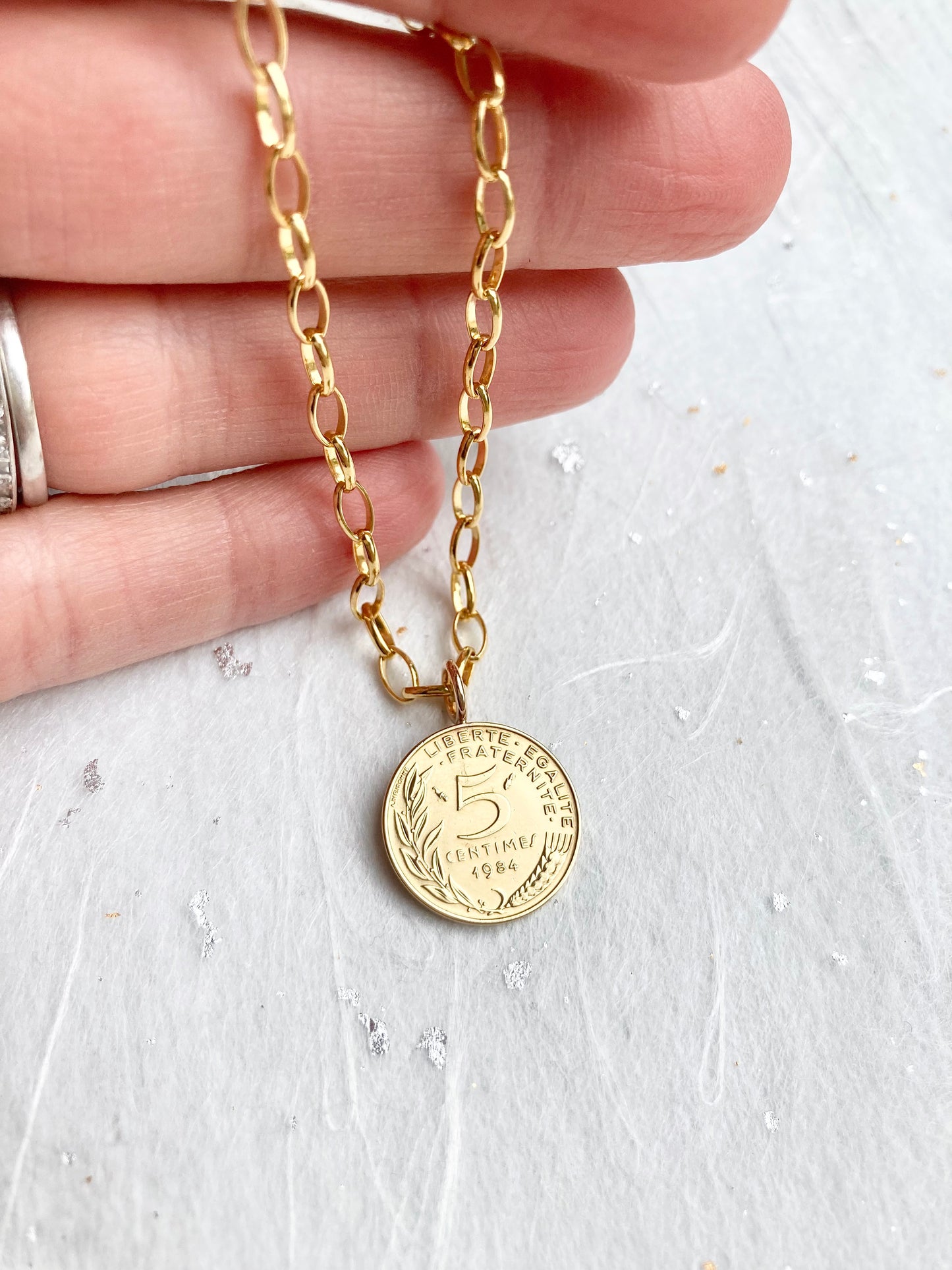 1984 French Coin Bracelet - 40th Gift