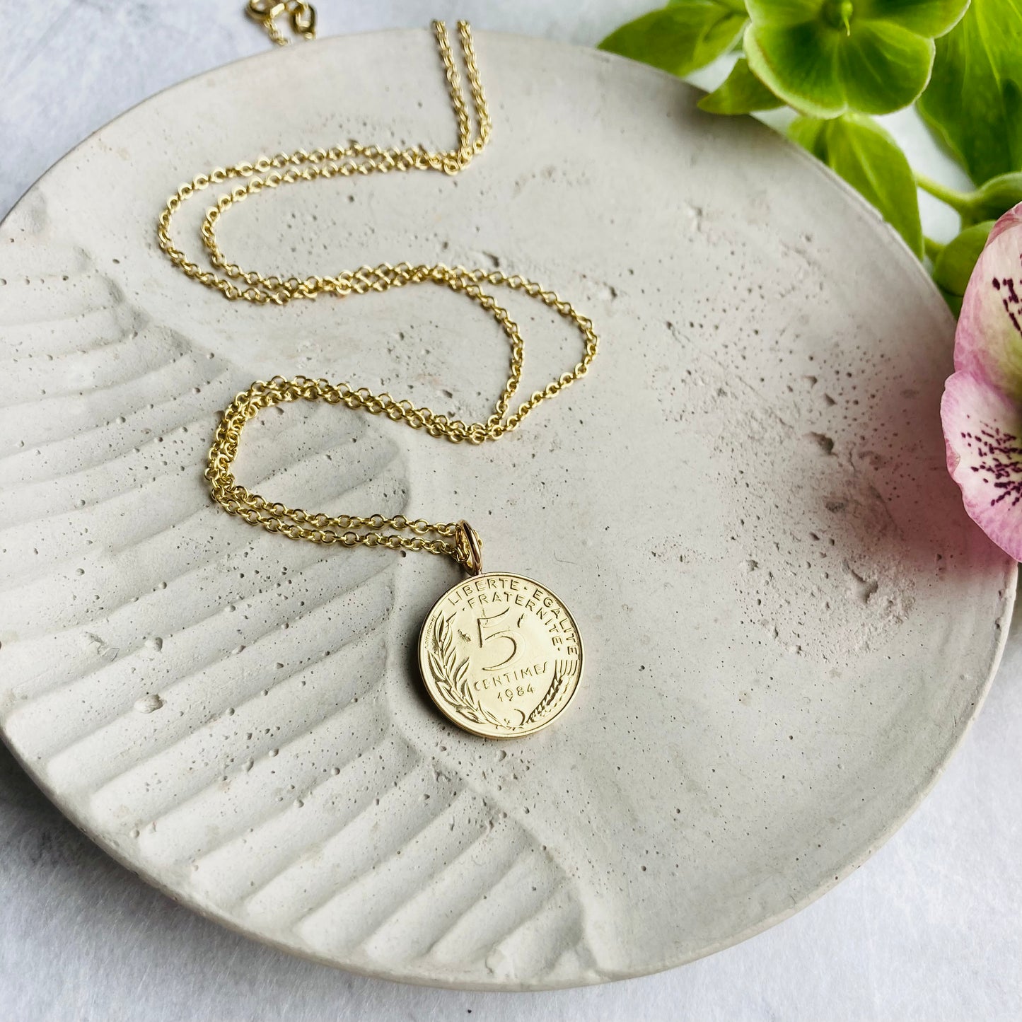 French Coin Necklace