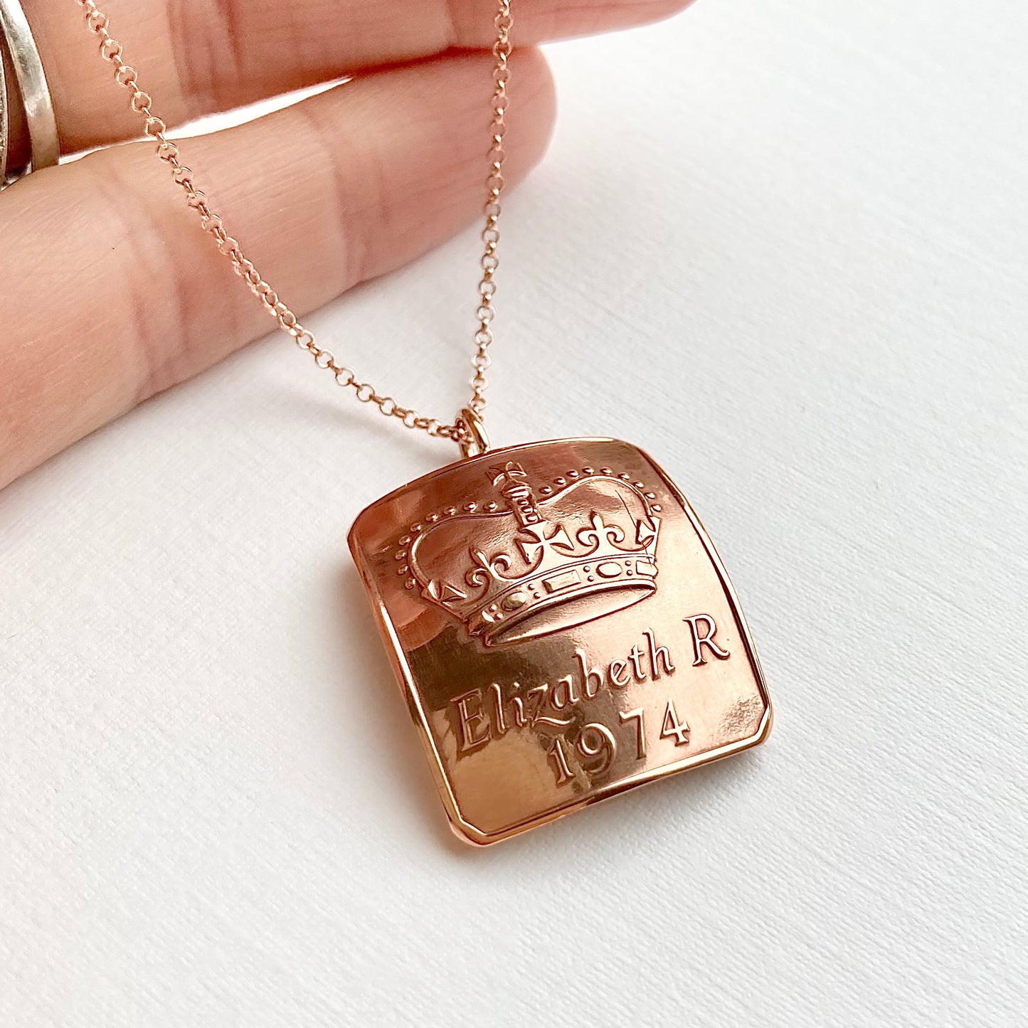 50th gifts for men and women, medal necklace made by Prenoa