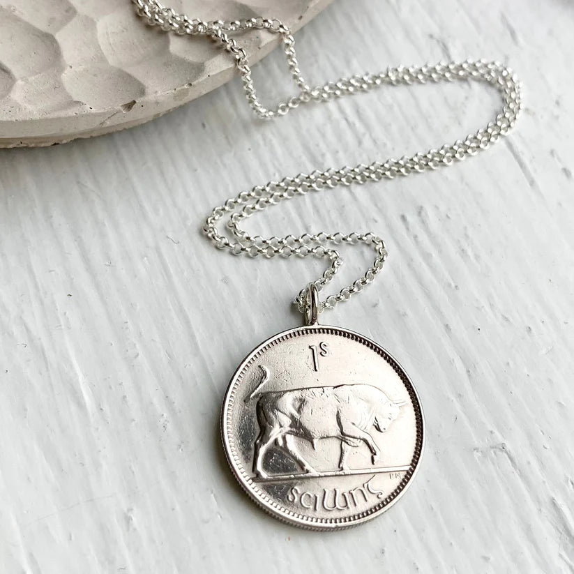 1954 Irish coin pendants, 70th gifts for men and women