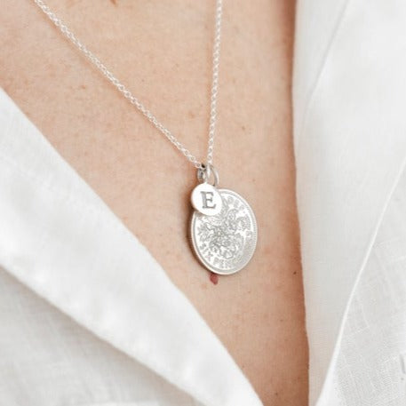 Sterling silver initial charm