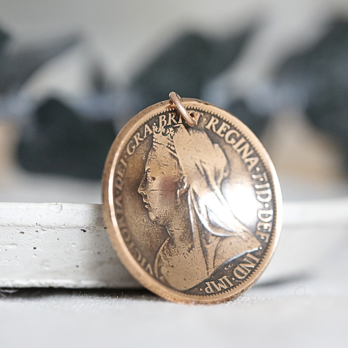 Coin charm, penny charm, lucky penny gift for good luck.