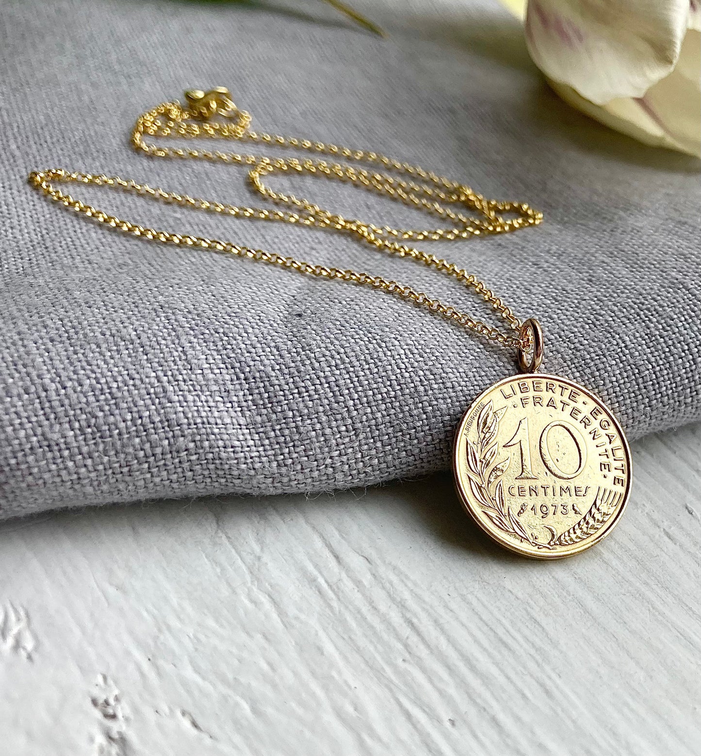 1973 French Midi Coin Necklace