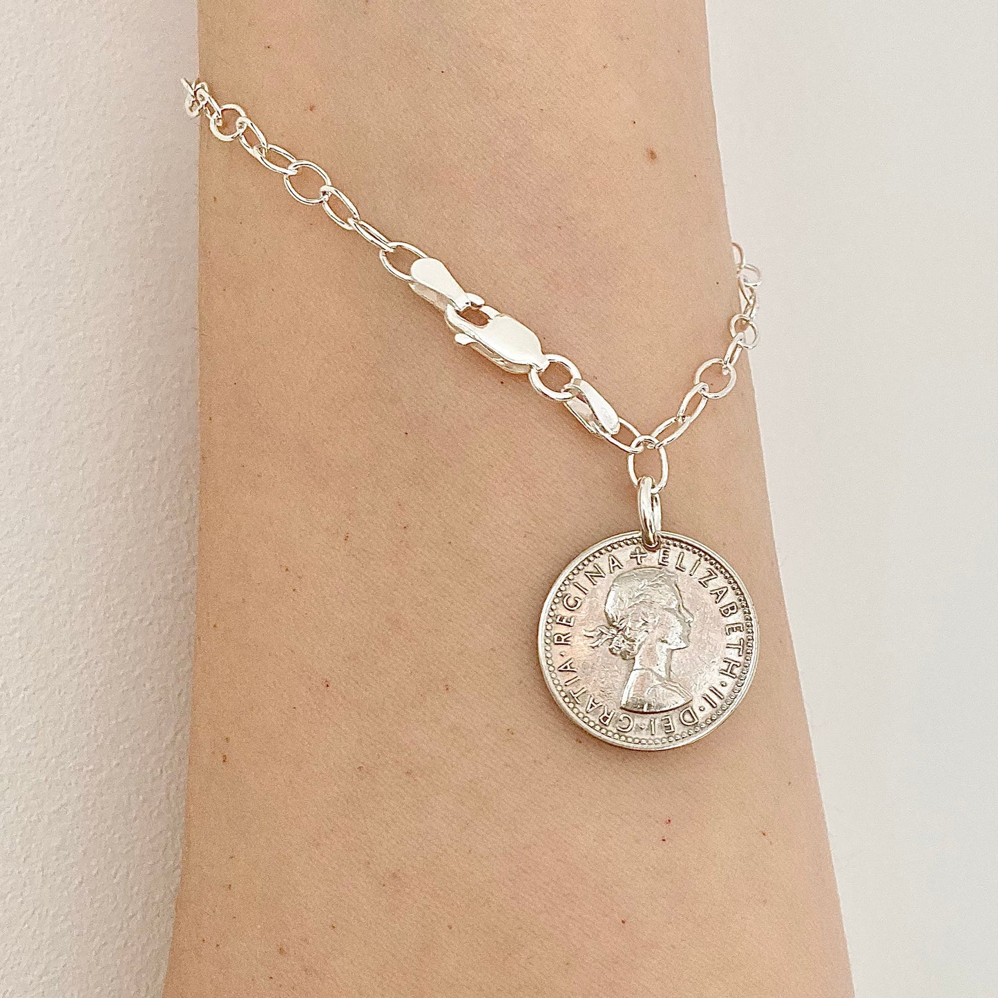 The Christmas QEII Sixpence Bracelet