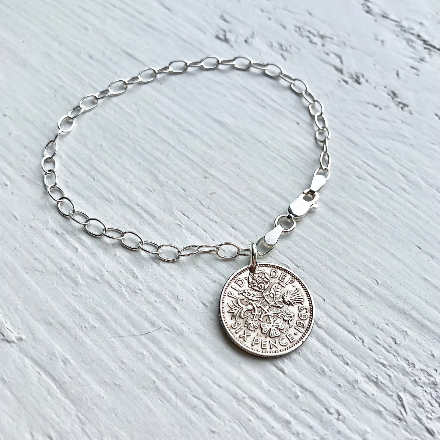 The Christmas QEII Sixpence Bracelet