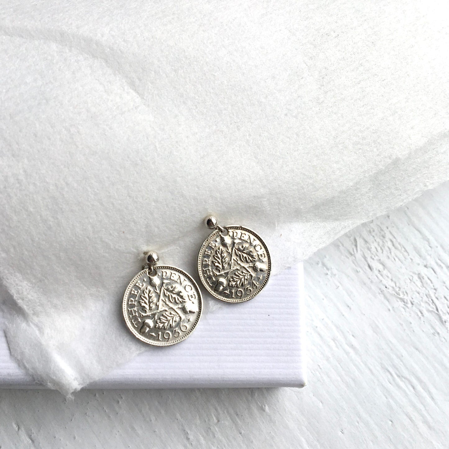 Tiny Acorns - Threepence Earrings