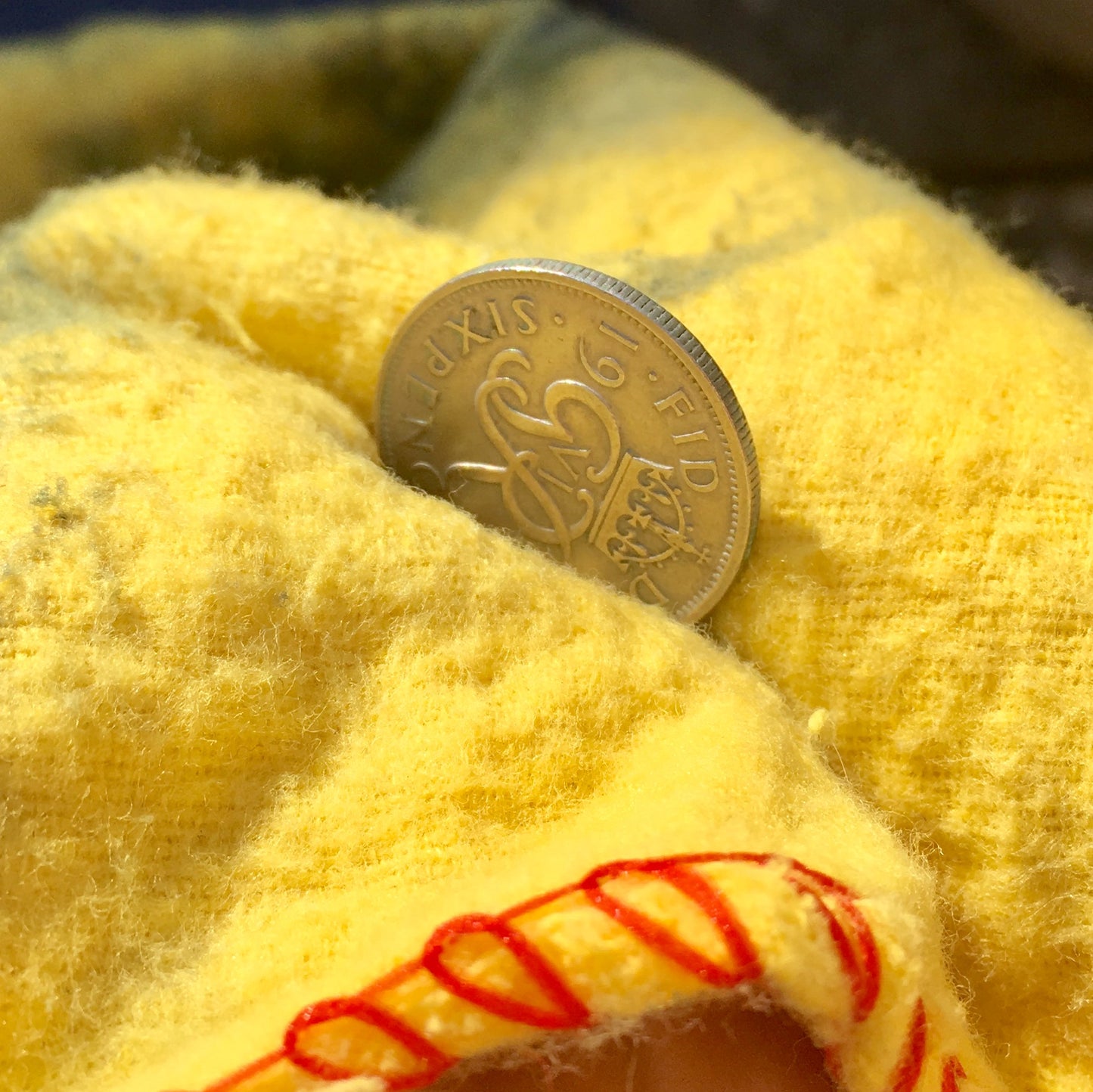 Something Old, New, Borrowed and Navy Blue Farthing Bridal Charm