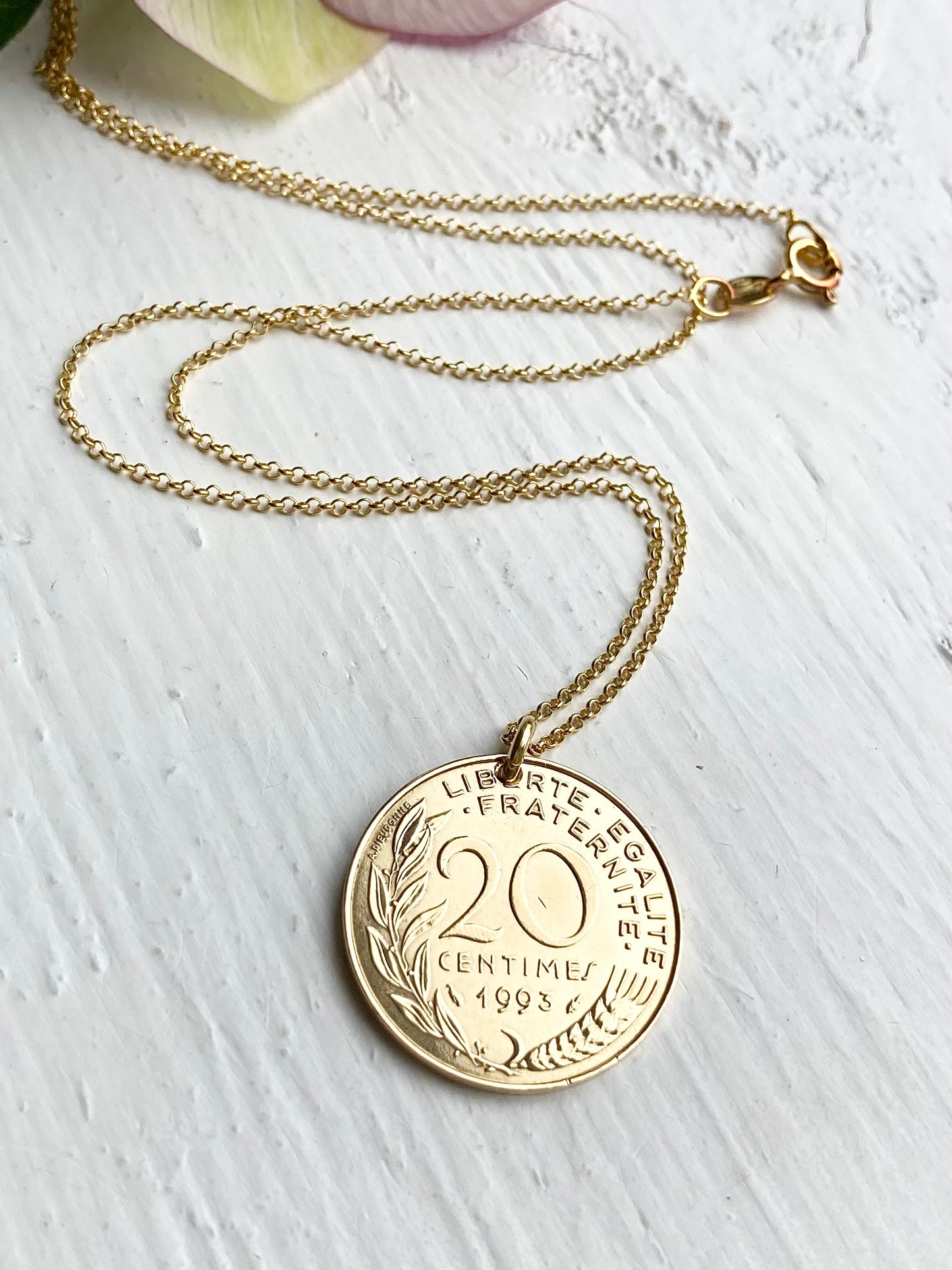 1993 French Coin Necklace