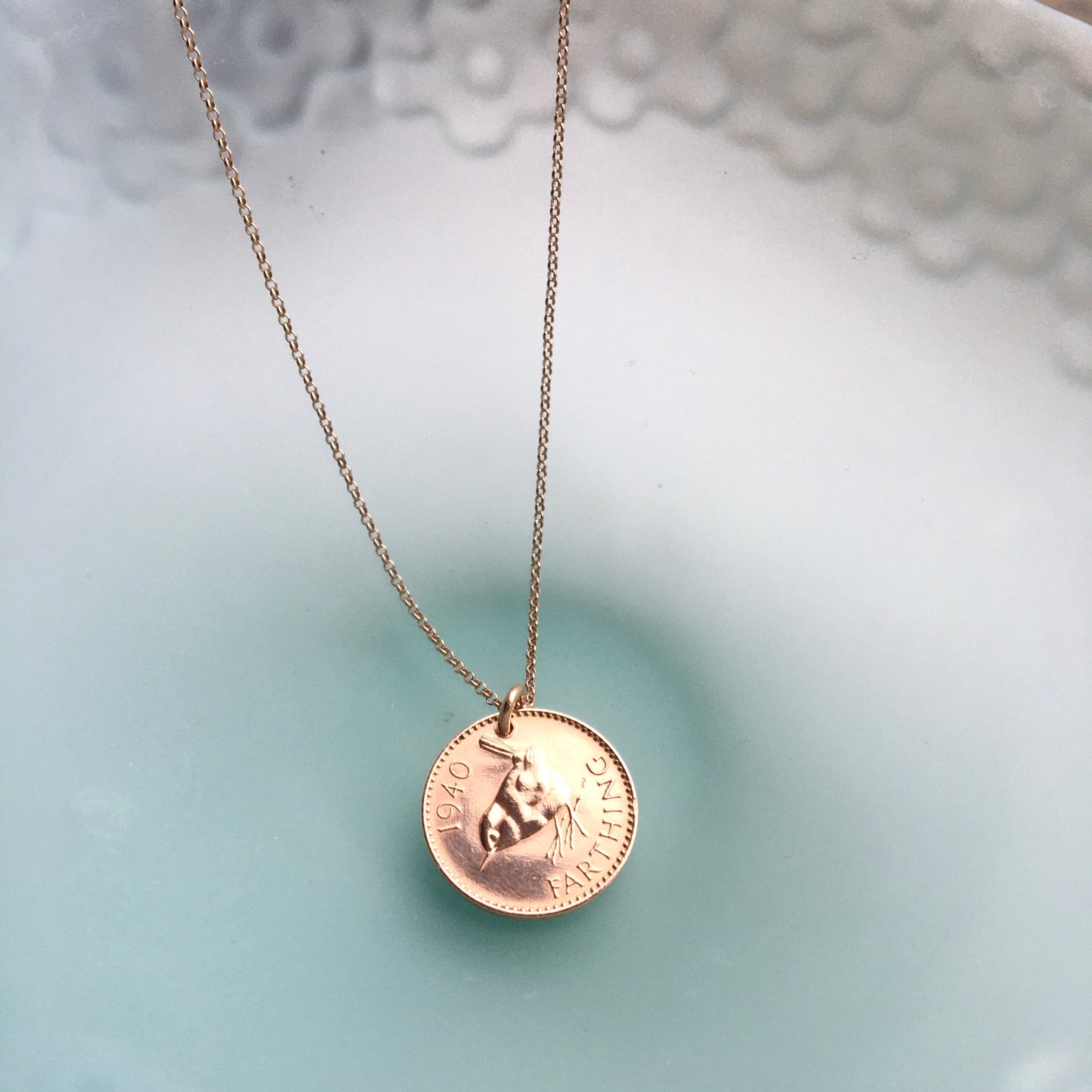 Rose Gold and Wren Necklace