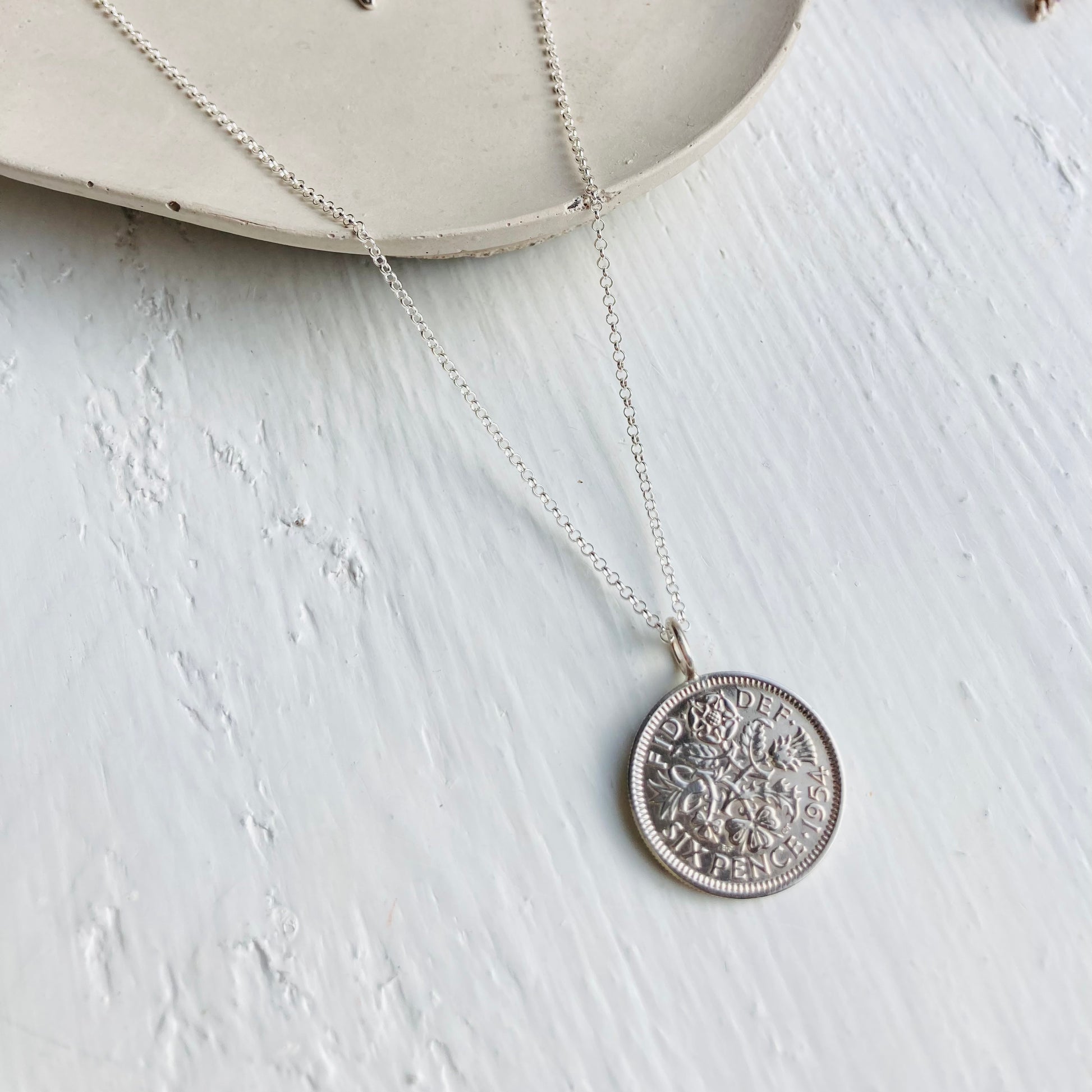 1954 Sixpence Coin Necklace