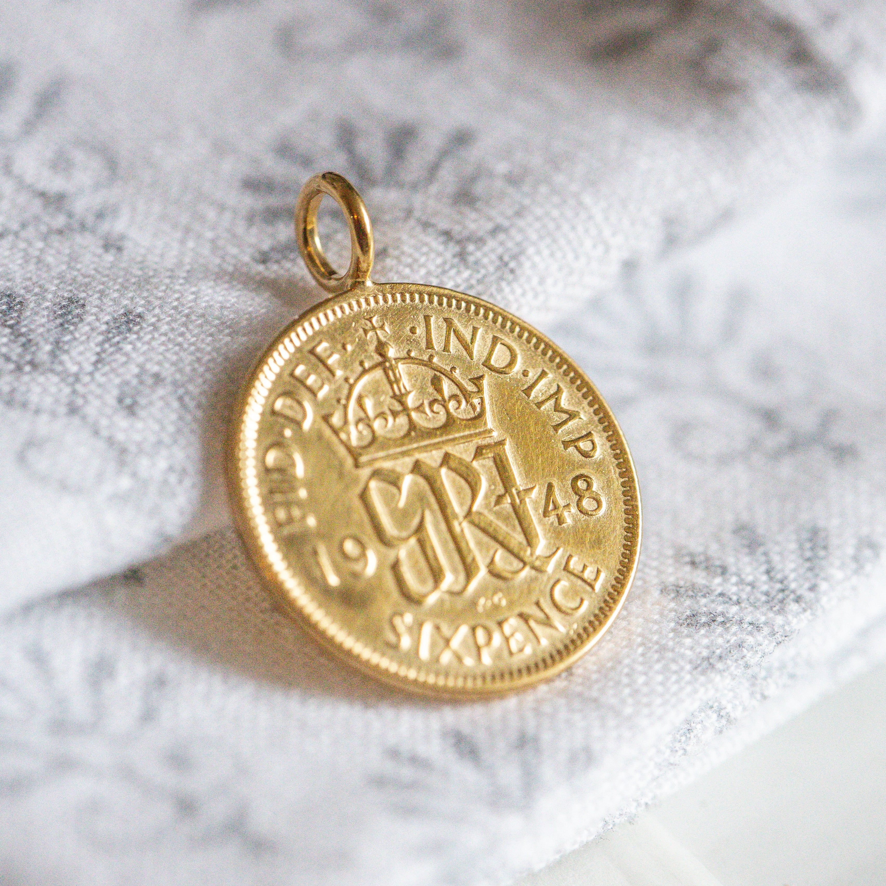 1948 George VI Gold British Sixpence Pendant – Prenoa