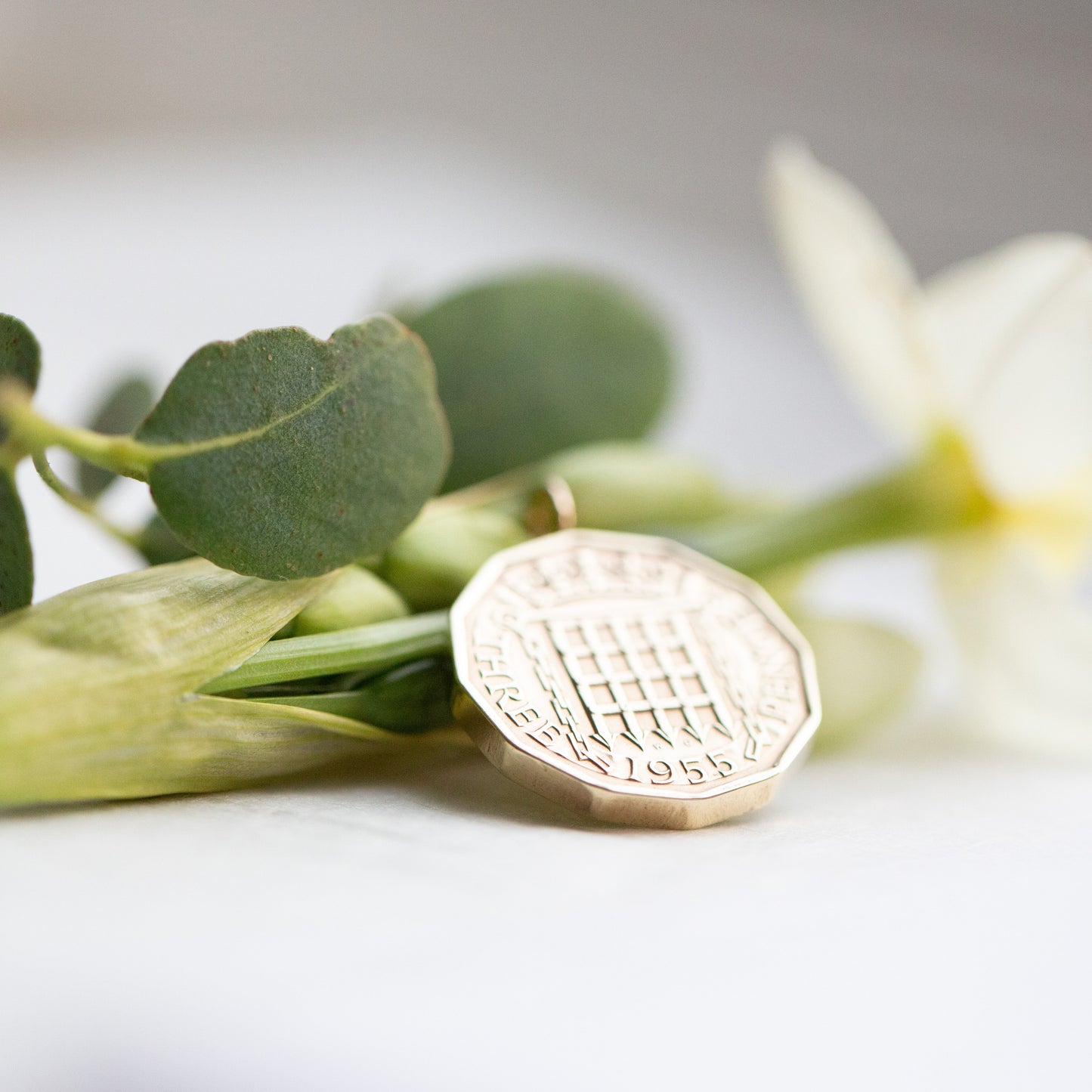 70th birthday gift for her, 70th birthday coin necklace, 1955 coin pendant.