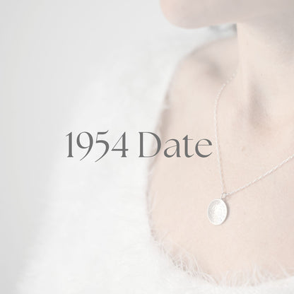 1954 Sixpence Necklace - August Birthstone