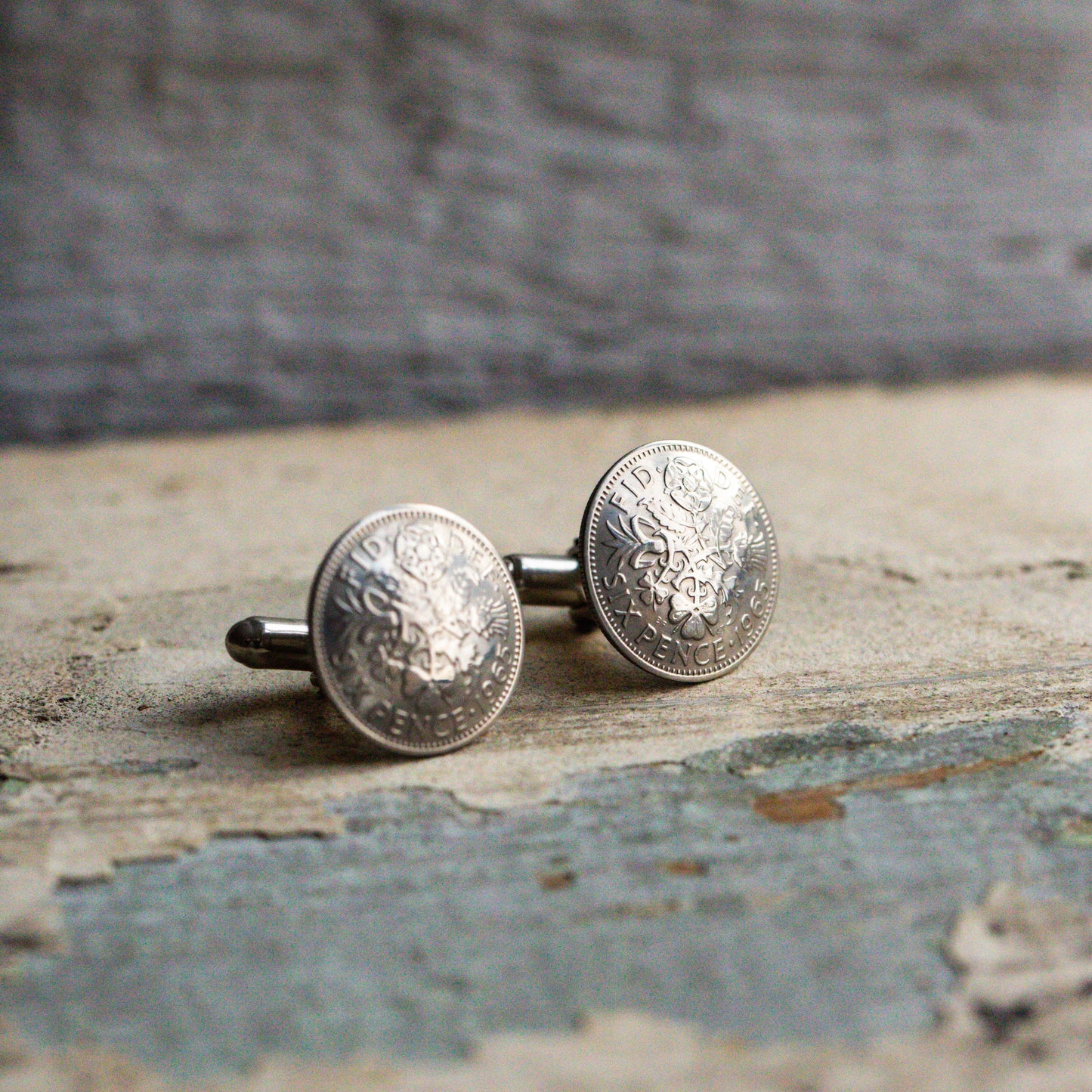 silver coin cufflinks, silver coins, sixpence cufflinks for 60th birthday.