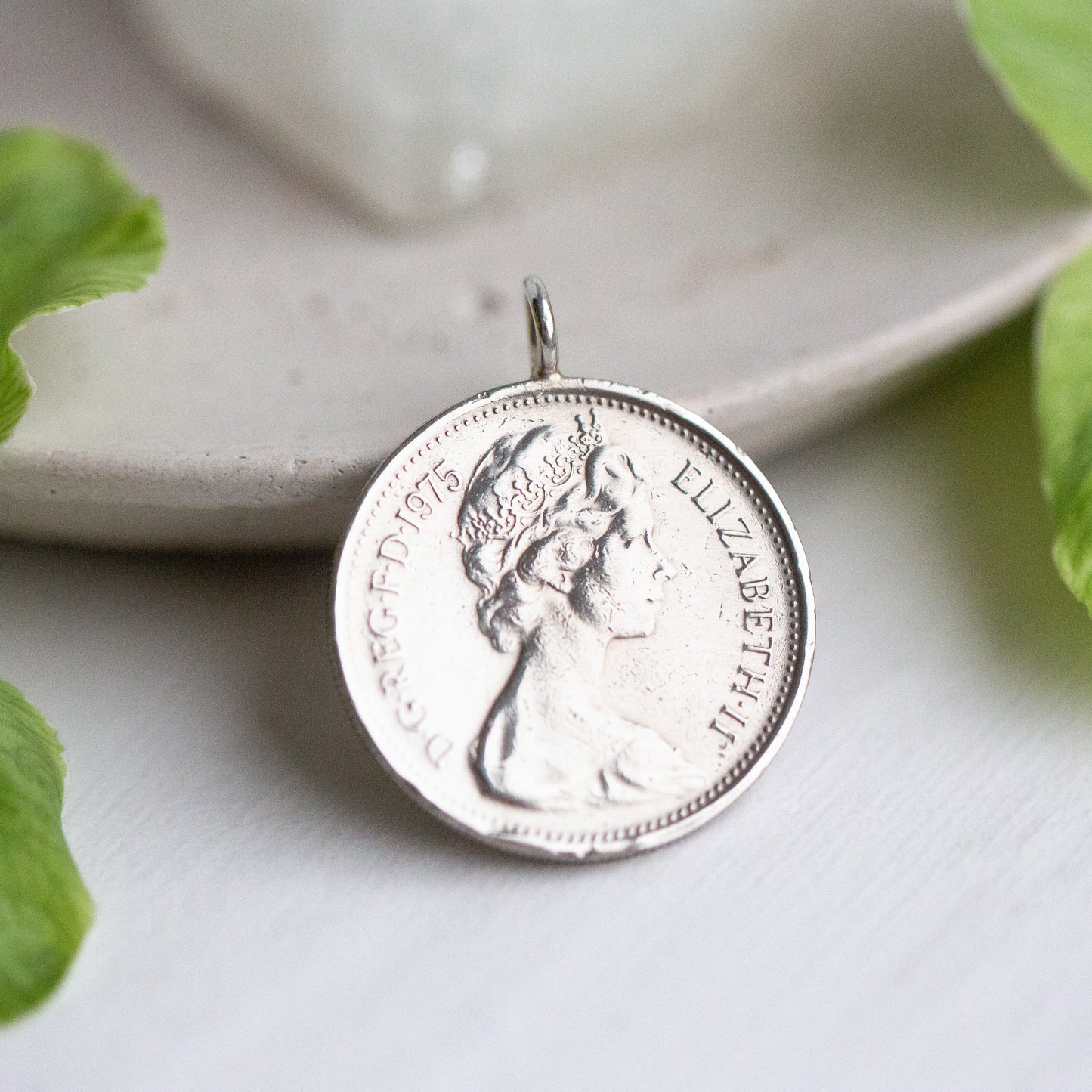 50th birthday gift, silver coin necklace, silver coin pendant, gift for 50th anniversary. 