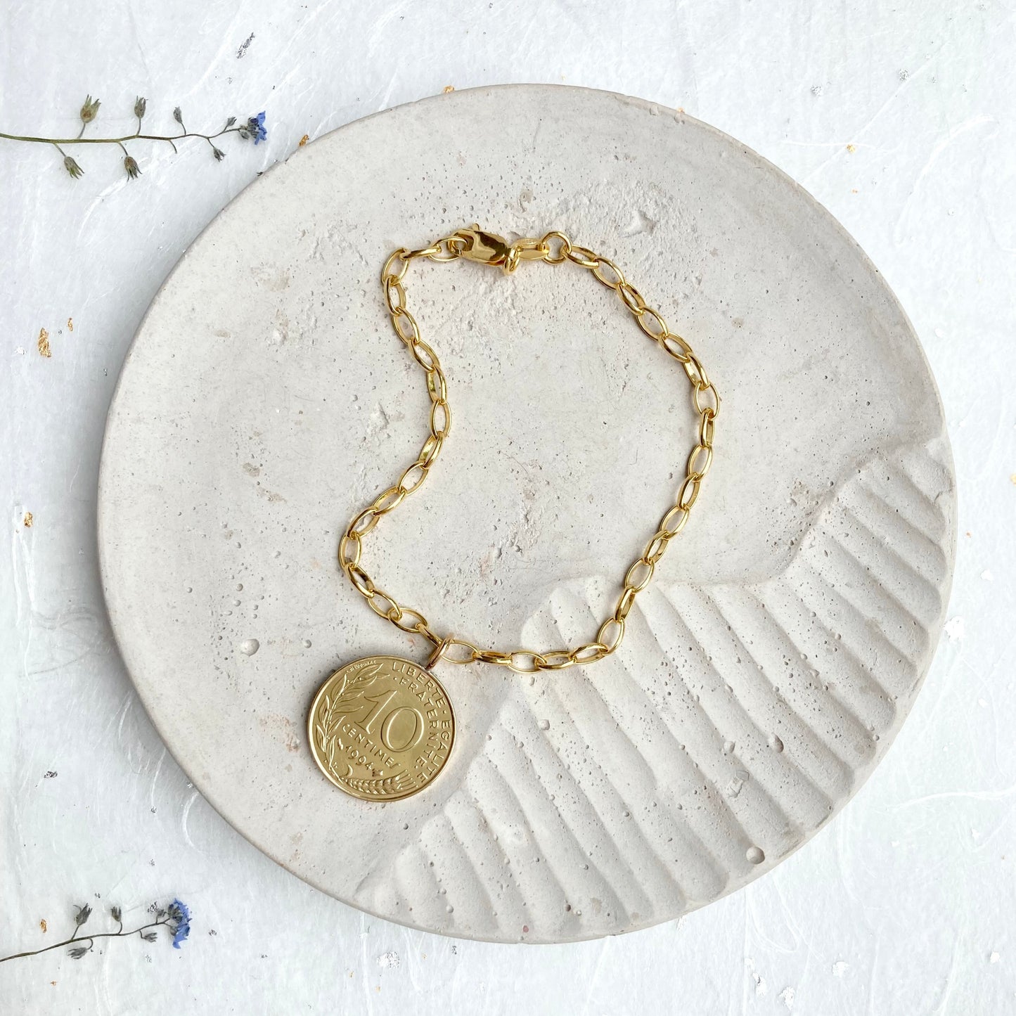 French Coin Bracelet