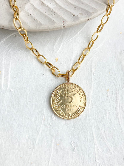 1984 French Coin Bracelet