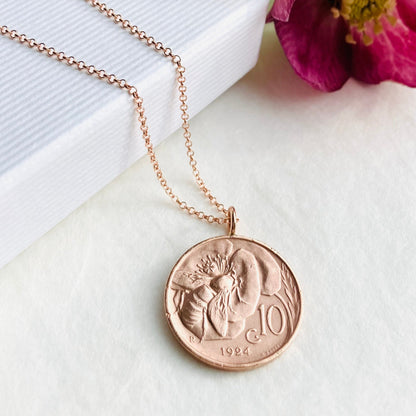 1924 Bee Coin - Rare Pendant Necklace