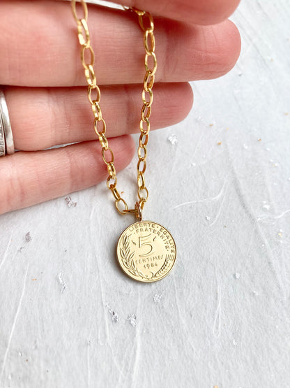 1984 French Coin Bracelet