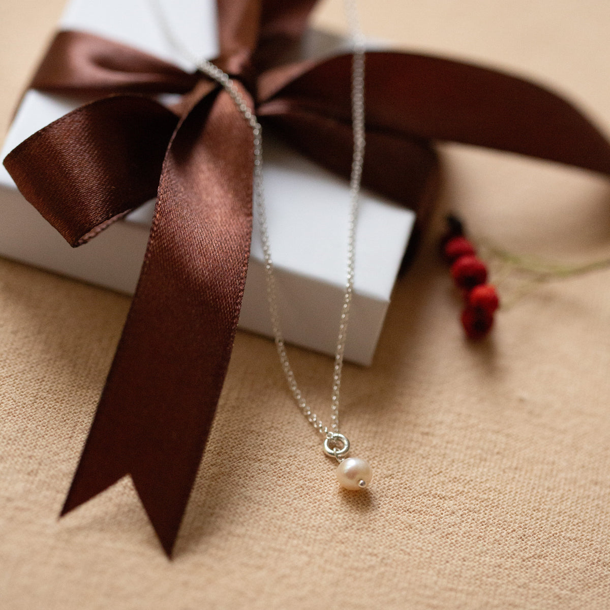 Infinity Pearl Necklace