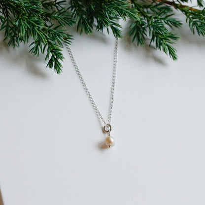 Infinity Pearl Necklace