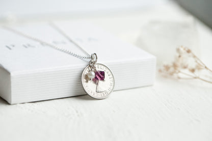 1966 Sixpence Coin Necklace - 60th Birthday