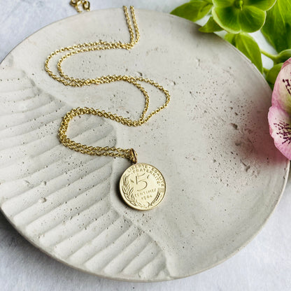 French Coin Necklace