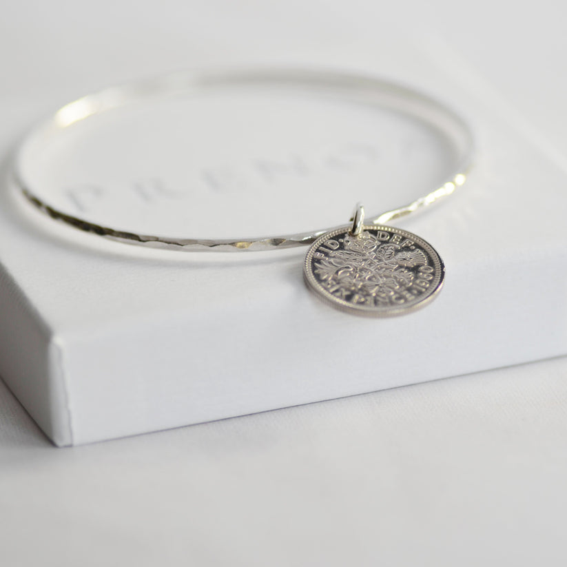 1964 Sixpence Necklace - Oblong Chain - 60th Birthday