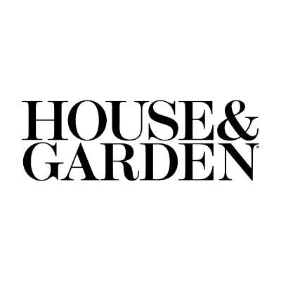 Black 'HOUSE & GARDEN' text on a white background