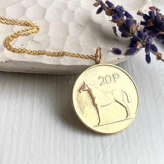Irish Horse Coin Necklace