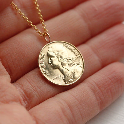 Marianne French Coin Necklace