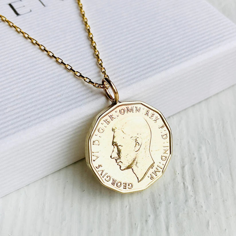 British 80th Coin Necklace for Women