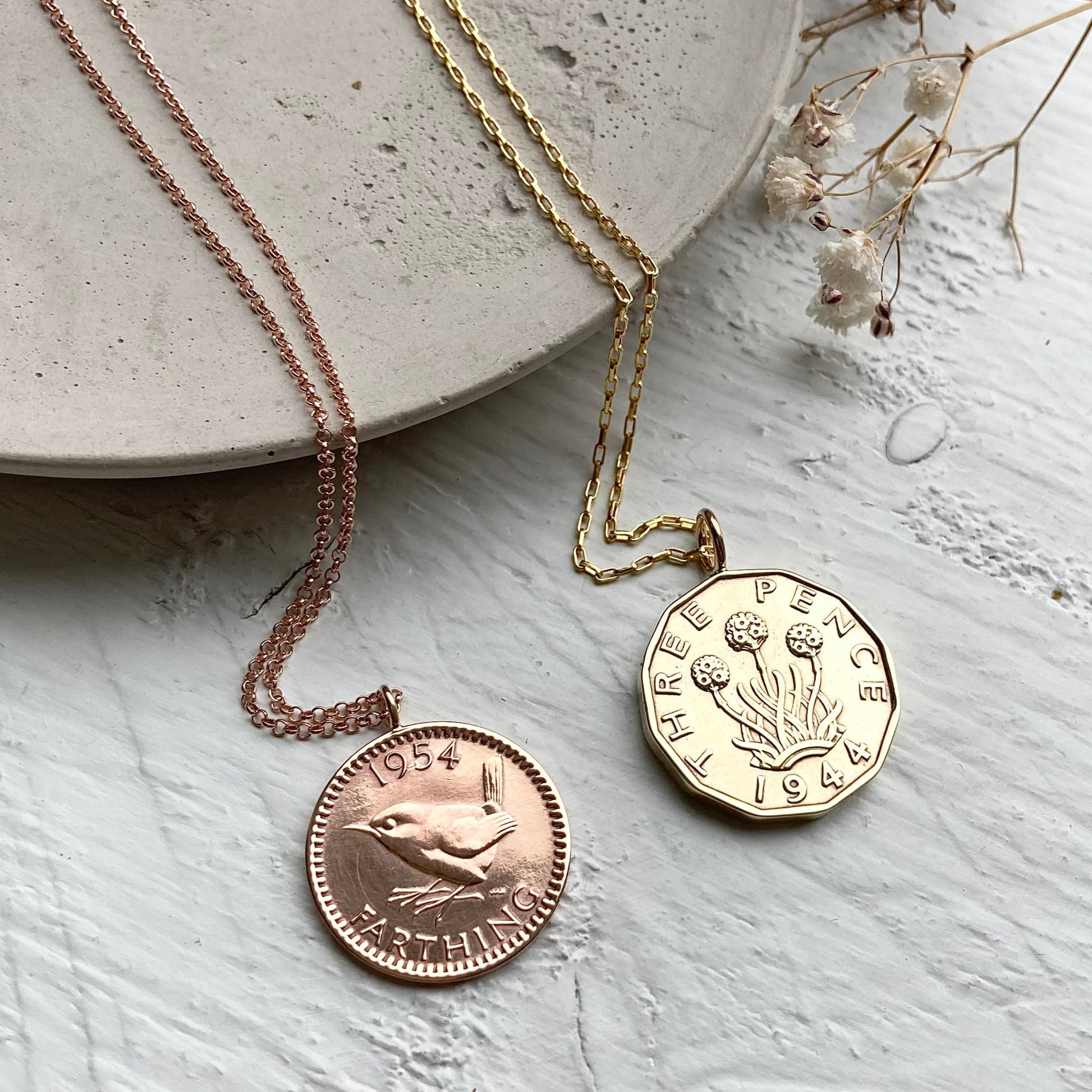 Buy Prenoa coin necklaces, pendants, earrings and coin accessory gifts for men and women