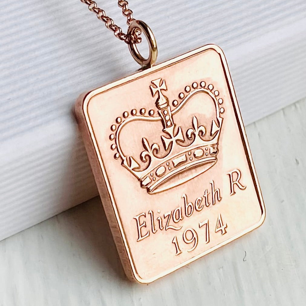 1974 birthday gifts for men and women, rose gold chain, 50th birthday or anniversary