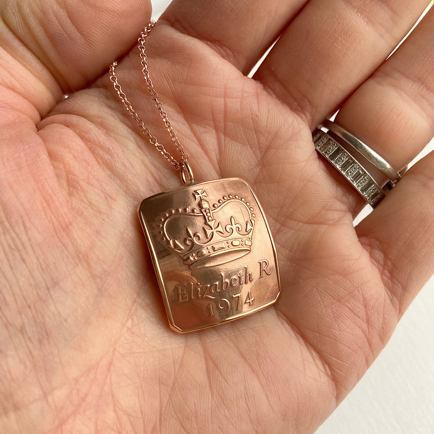 50th gifts, medal coin pendant necklace for 50th birthday
