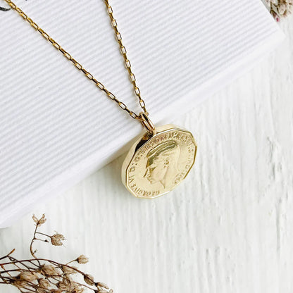 George IV Gold Coin Necklace, coin pendants for women and men by Prenoa