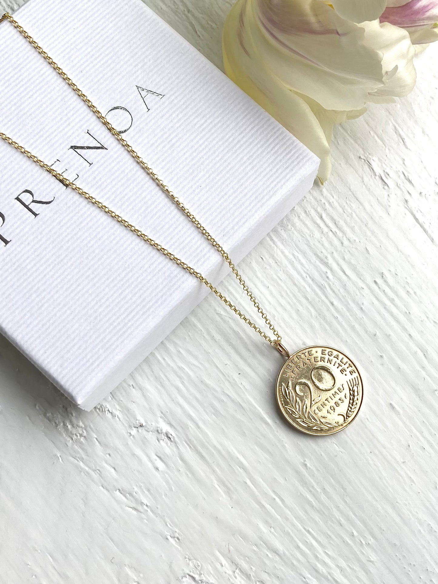 1983 French Coin Necklace - 20 Centimes