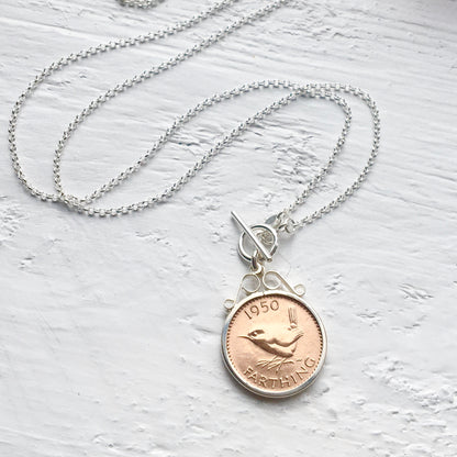 Jenny Wren Scroll Mounted Toggle Necklace