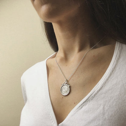 1887 Queen Victoria Sixpence Necklace - Sterling Silver