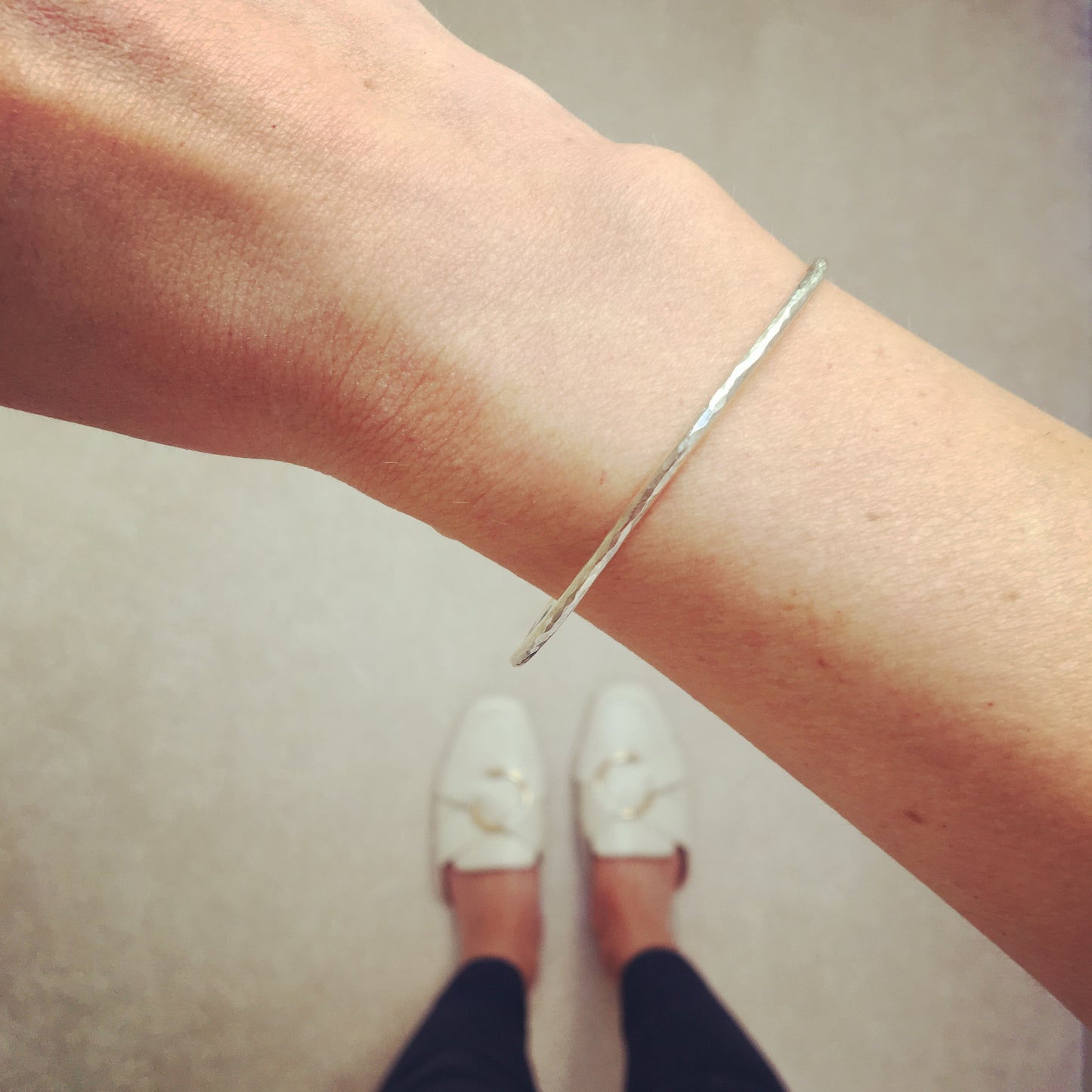 Ring of Roses - Sterling Silver Infinity Bangle - 9ct Rose Gold Filled