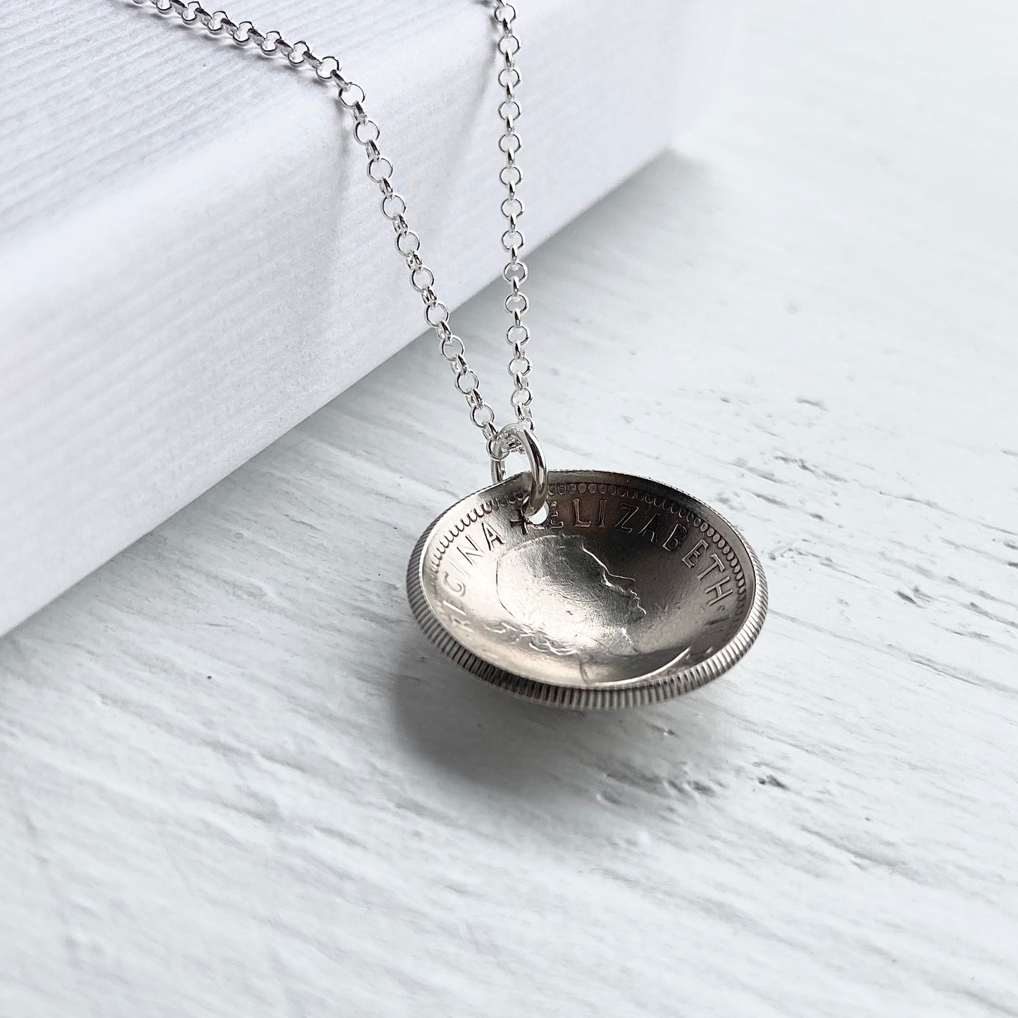 The Christmas Domed Sixpence Necklace