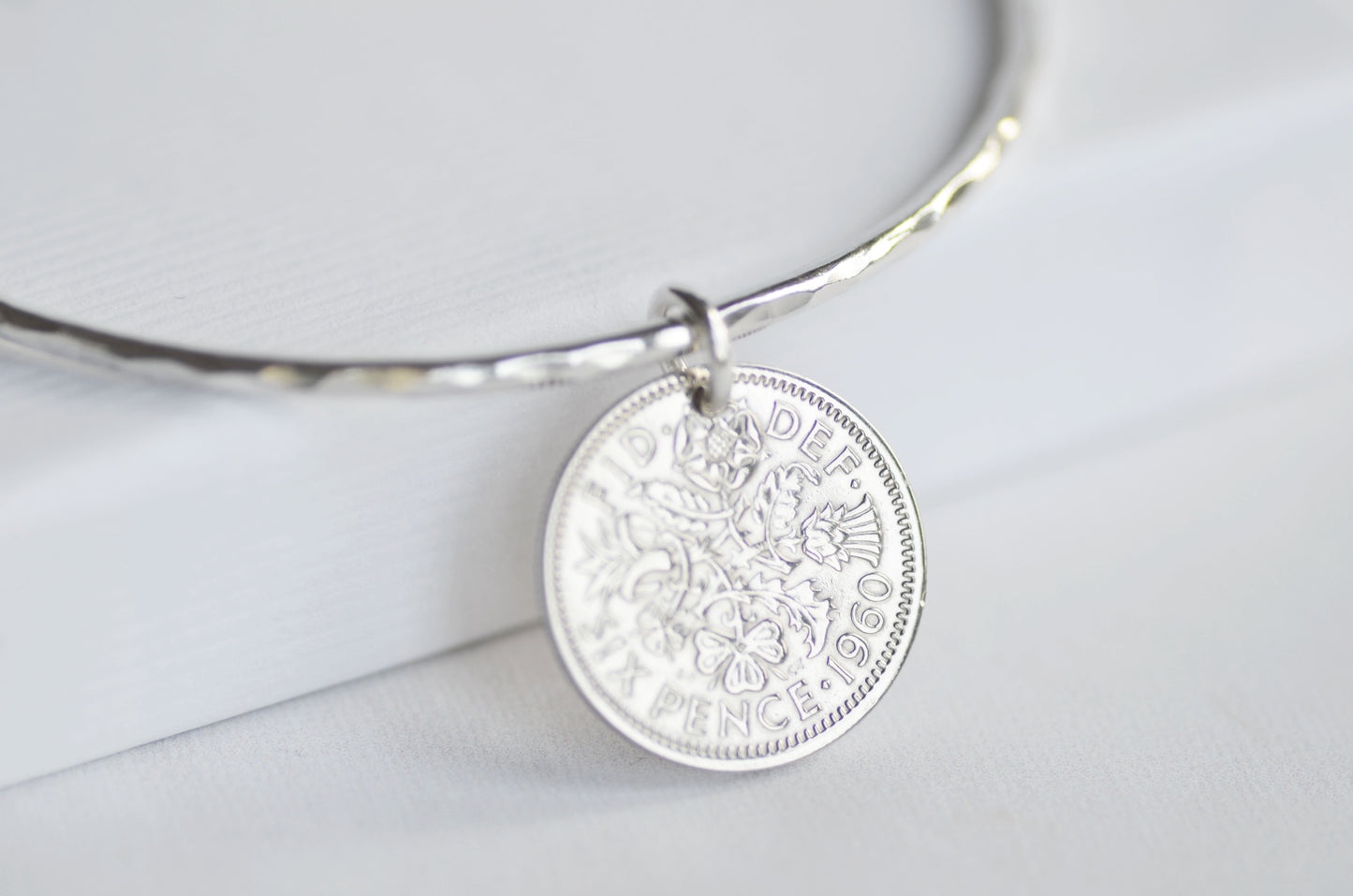 1953-1967 Sixpence Infinity Bangle - Sterling Silver Coin Bracelet
