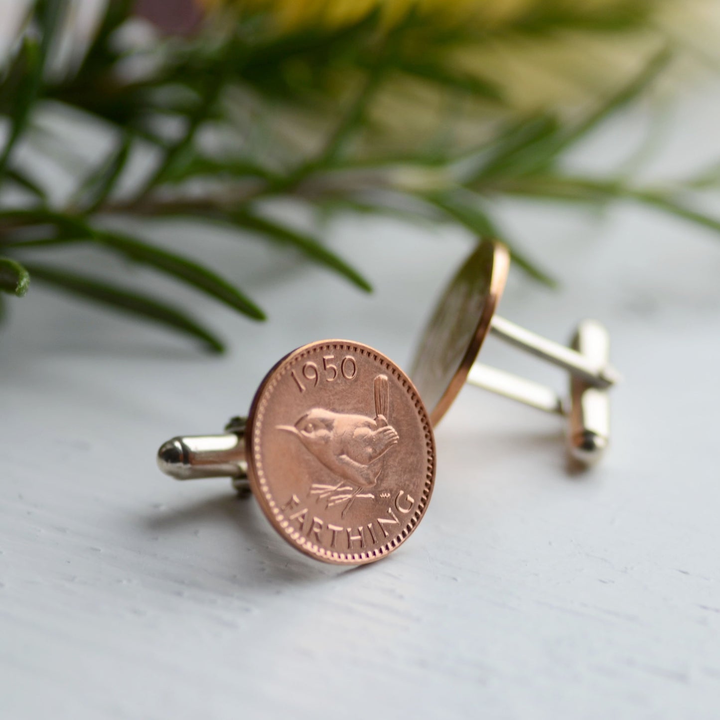 Wren Cufflinks - Sterling Silver- King George VI