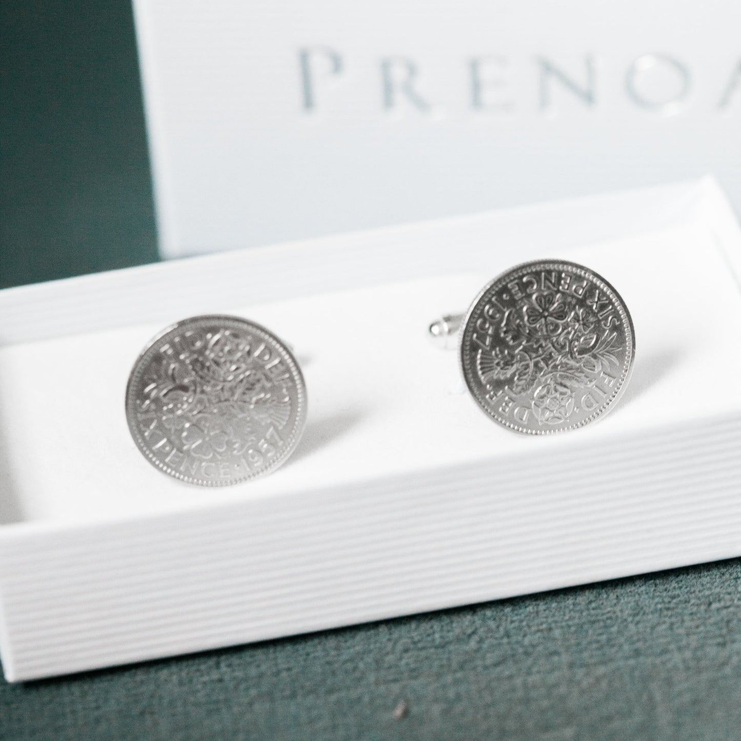 1953-1967 QEII Sixpence Cufflinks