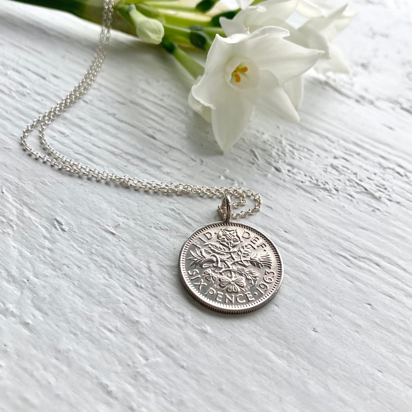 60th Sixpence -1963 Fixed Pendant